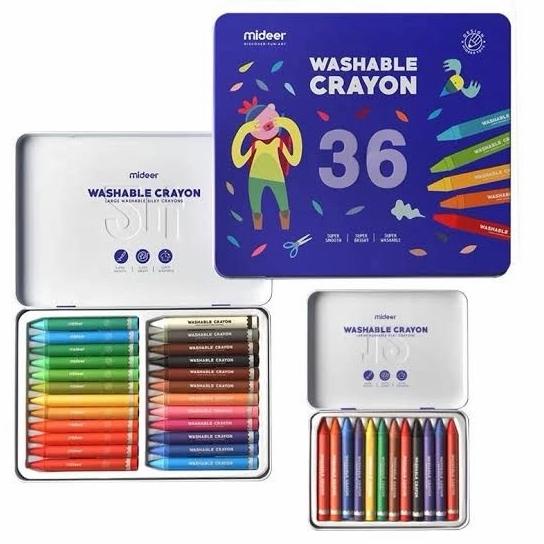 

(BISA COD) mideer washable crayon 36 pc TERBARU Kode 410