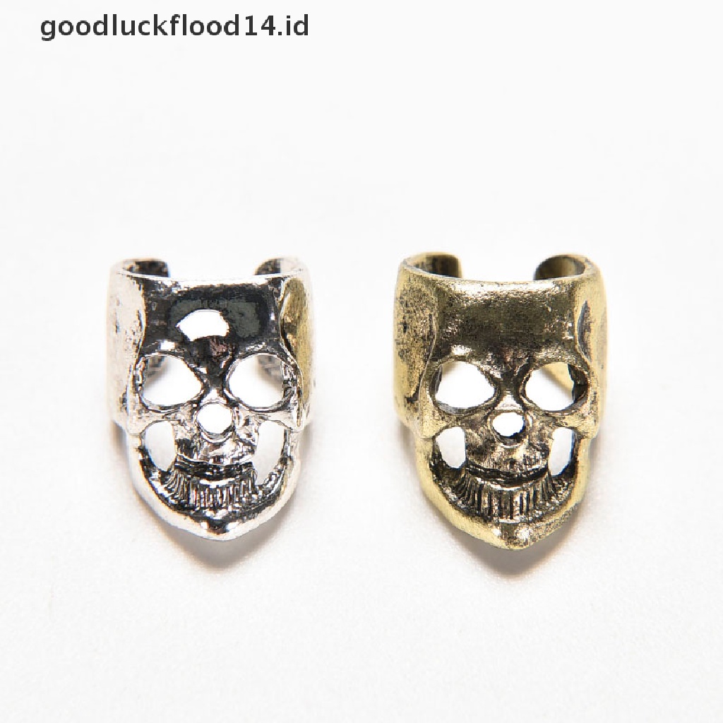 1 / 2 / 4 pcs Anting Klip Tanpa Tindik Desain Tengkorak Gaya Gothic Punk Vintage