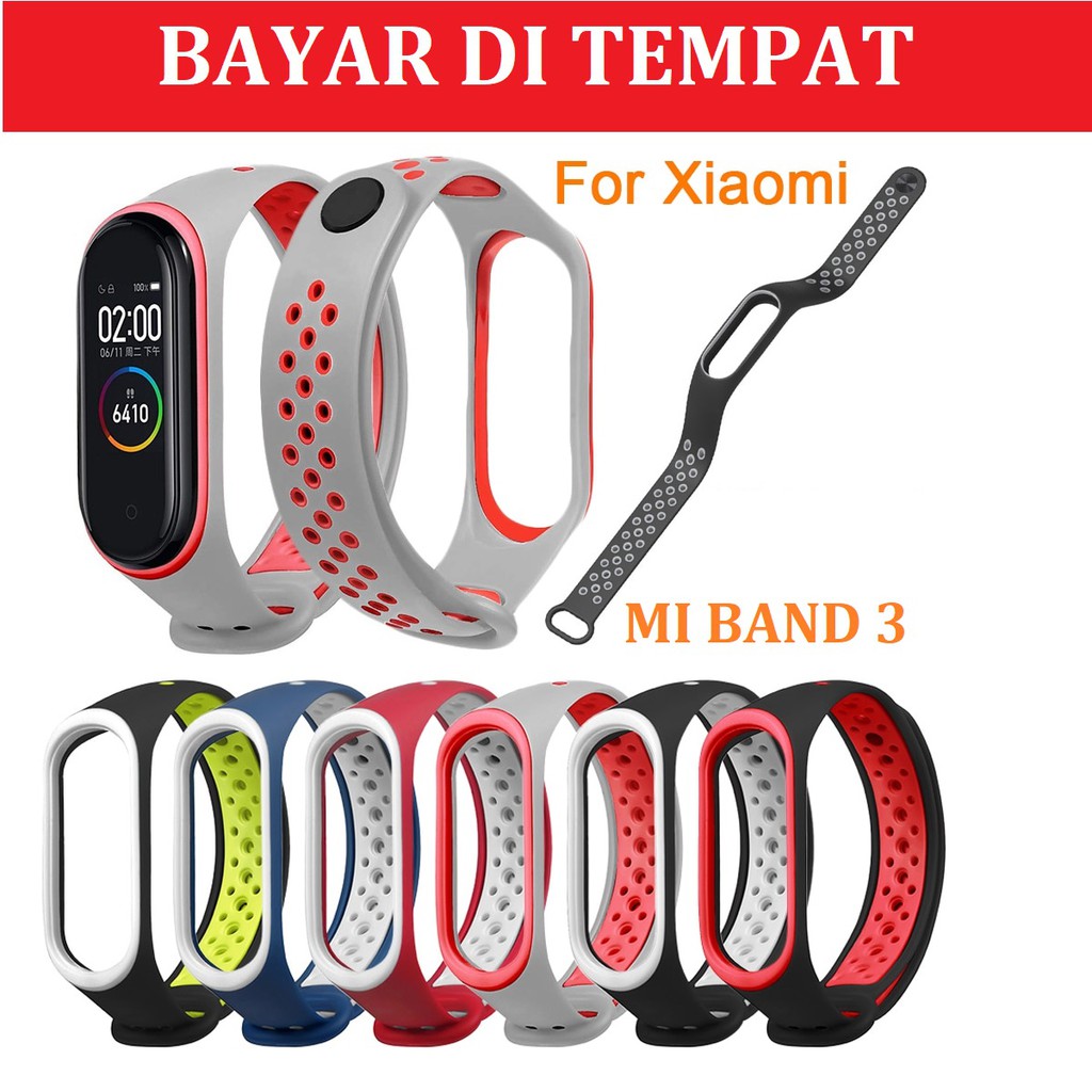 Strap Nike Mi Band 3 / Mi band 4 Strap Sport Mi Band 3 miband 4 / Strap dua warna mi band 3 miband 4