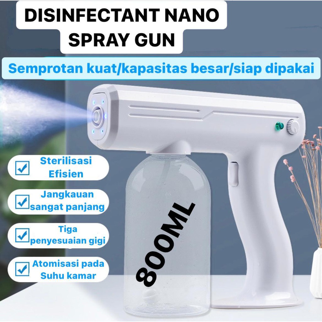 Disinfectant Nano Spray Cordless Mesin Fogging Wireless Air Gun Spray Tanpa Kabel Pembasmi Kuman