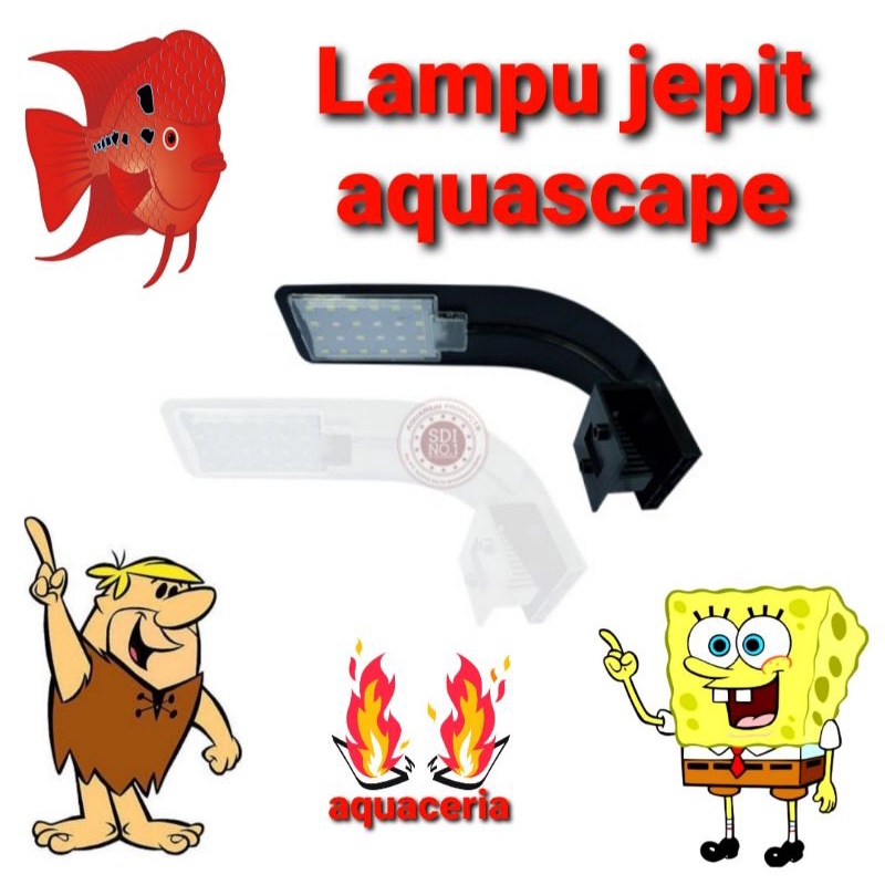 lampu led jepit aquarium aquascape recent hikari armada 3kali mode