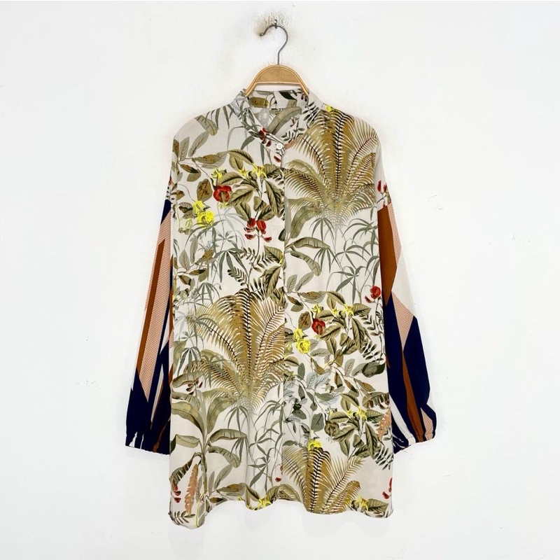 kemeja wanita  motif bahan rayon // kemeja-Foto3