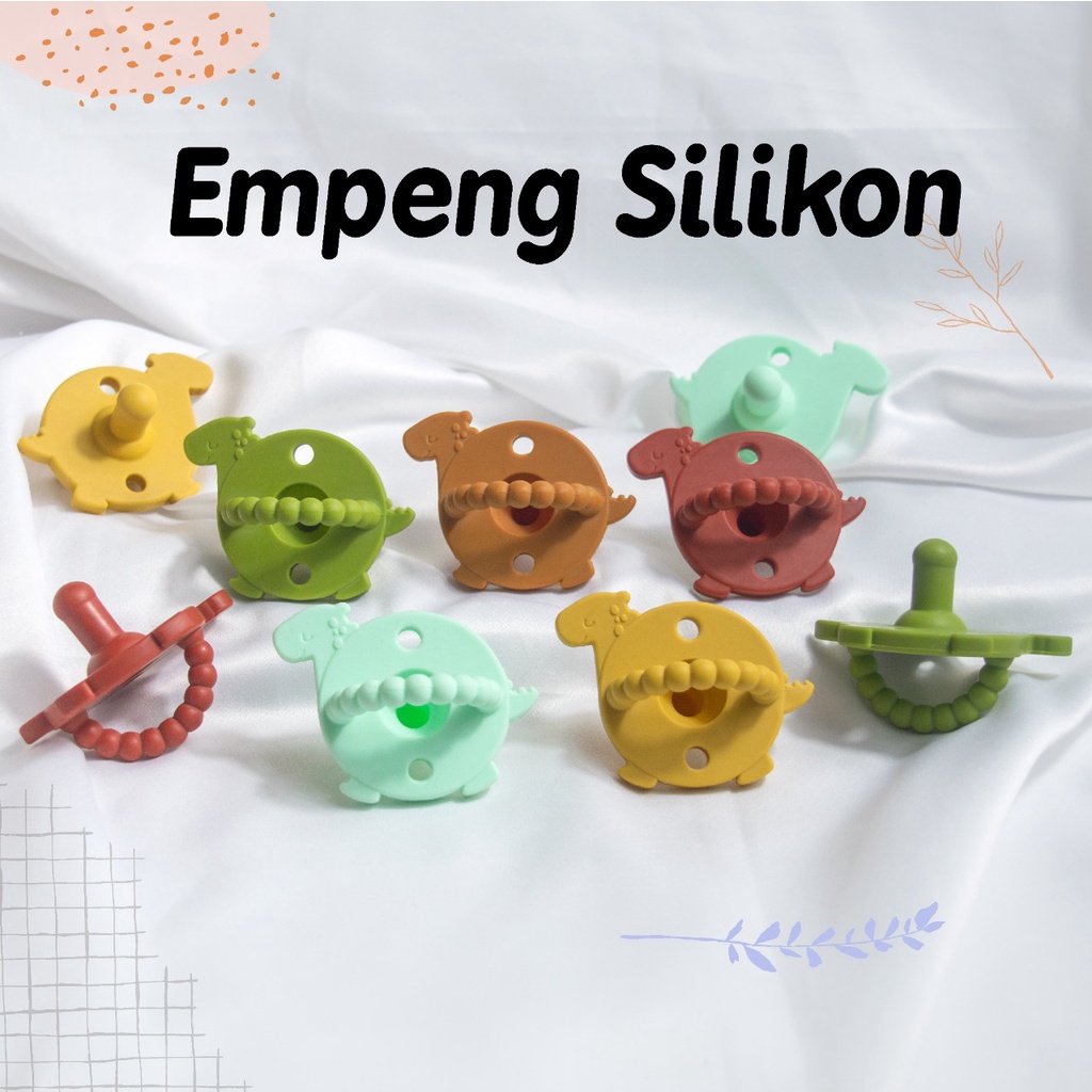 Empeng Silikon / kompeng silicone bayi Pacifier Baby Wadah Box kotak empeng Food Grade Silicone Soother