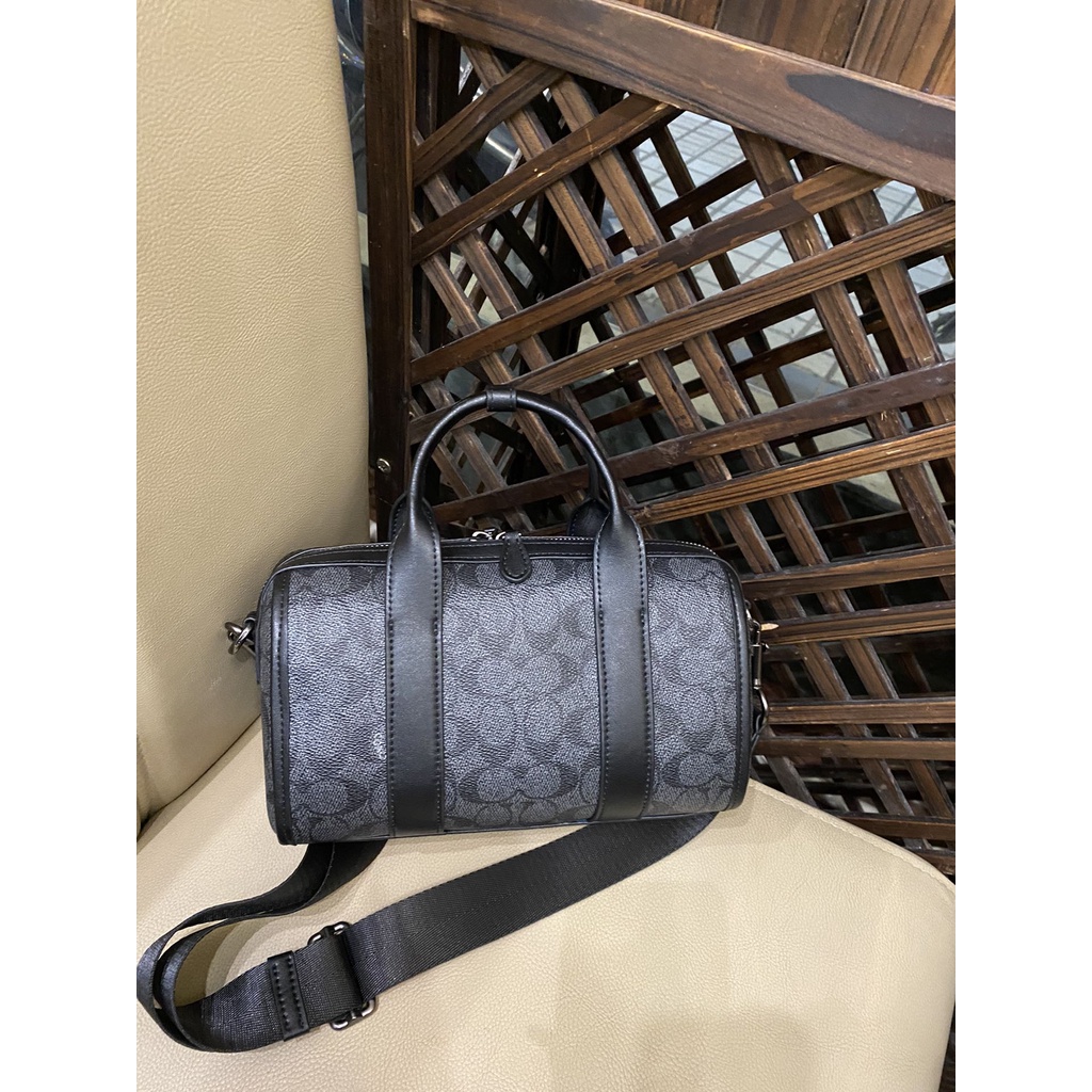 [Instant/Same Day]COACH 186 coach Gotham Duffle 24 in Signaure Canvas Men women Crossbody Sling Bag   ztb