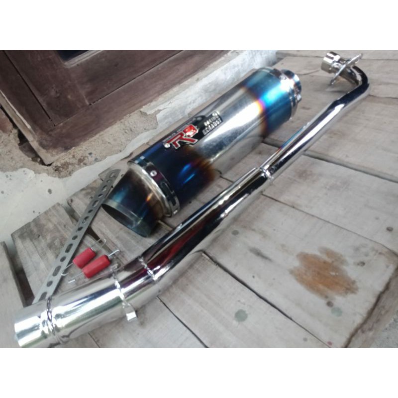 Knalpot R9 corong mughello jupiter MX Old Jupiter MX New 135 Fullset