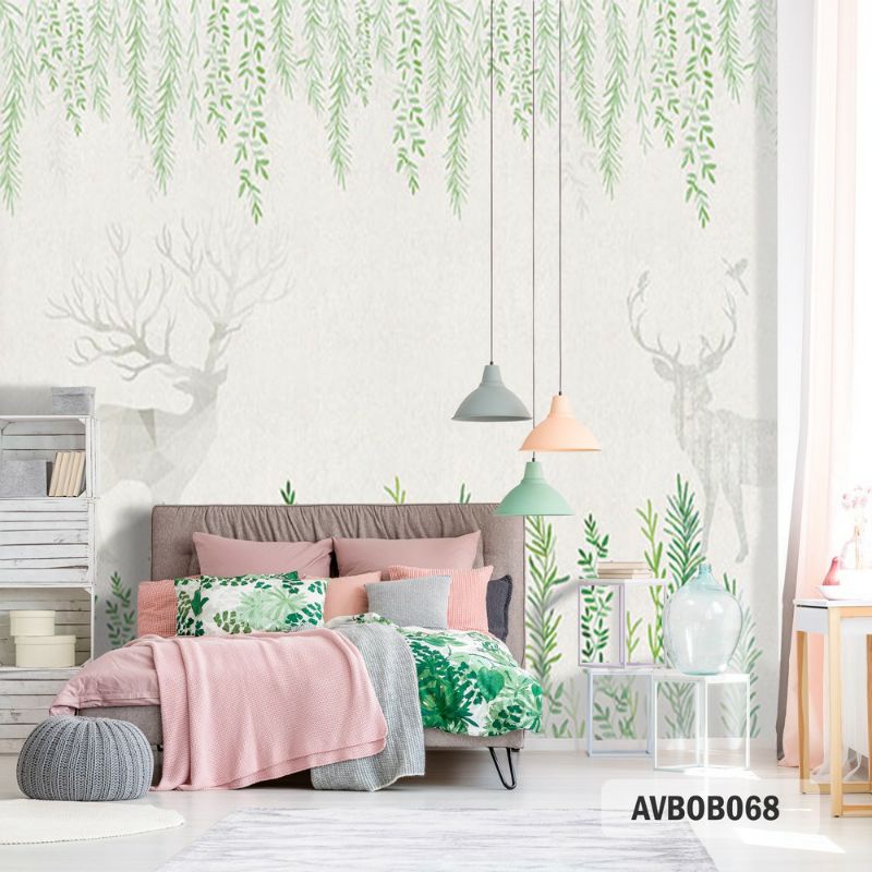 Wallpaper Dinding Abtrak 3D Wallpaper Dinding Motif Daun Merambat Wallpaper Custom Anak