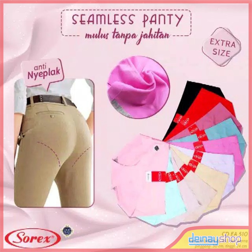 SOREX EA510 CD Celana Dalam Seamless Jumbo Anti Nyeplak Tanpa Jahitan Stretch