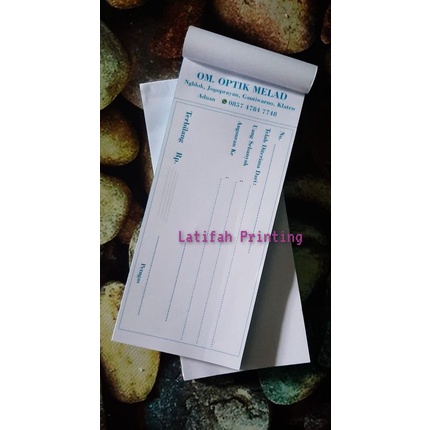 

Nota custom/Kuitansi custom 9x20cm