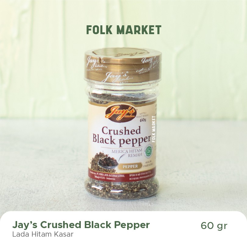 

Jay's Crushed Black Pepper 60 gr | Merica Hitam Remah Bubuk