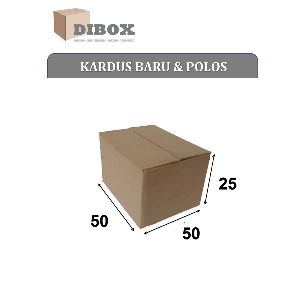 

KARDUS/BOX KARTON POLOS UKURAN 50 X 50 X 25 CM DOUBLE WALL