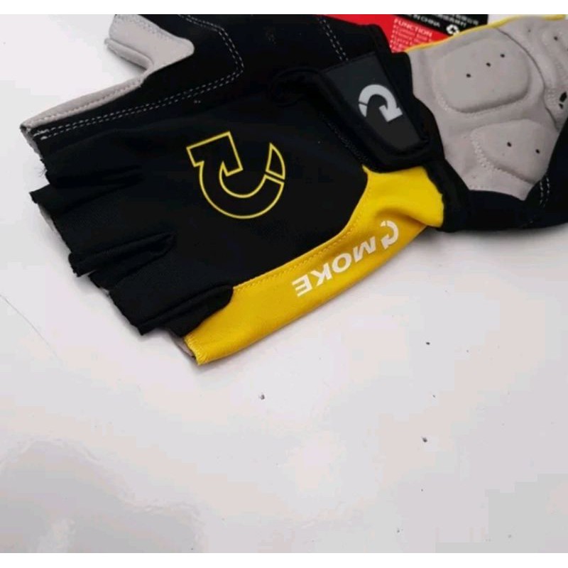 Glove gloves sarung tangan sepeda half finger motif pearl izumi. moke hitam merah biru kuning abu abu