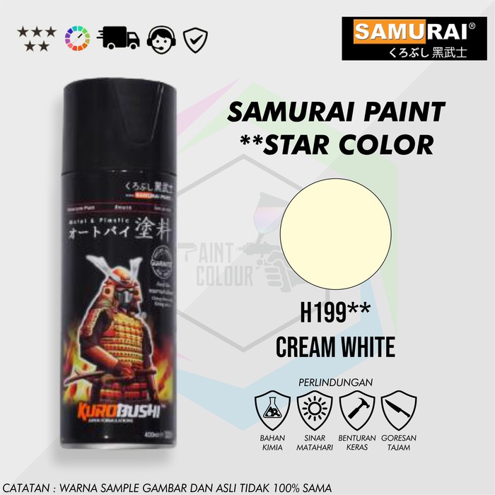 Samurai Paint H199** Cream White Scoopy Cat Semprot