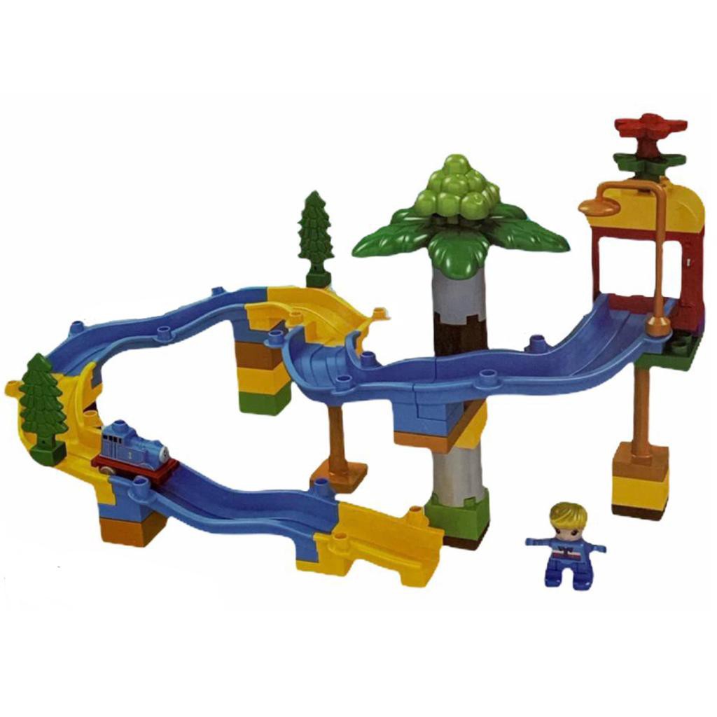 [FUNNY]Mainan kereta Marble Run / Balok Susun Partikel Besar Rail Kereta  / Balok Duplo