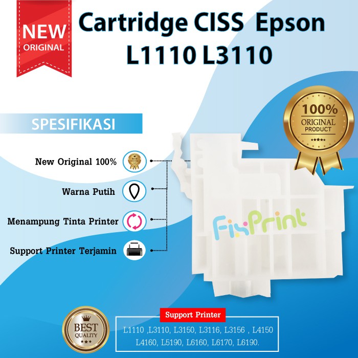 Original CISS Epson L1110 L3110 Cartridge Infus Printer L1110 L1210 L1250 L1256 L3100 L3101 L3110 L3210 L3116 L3150 L3156 L3250 L3256 L5190 L5290 L5296