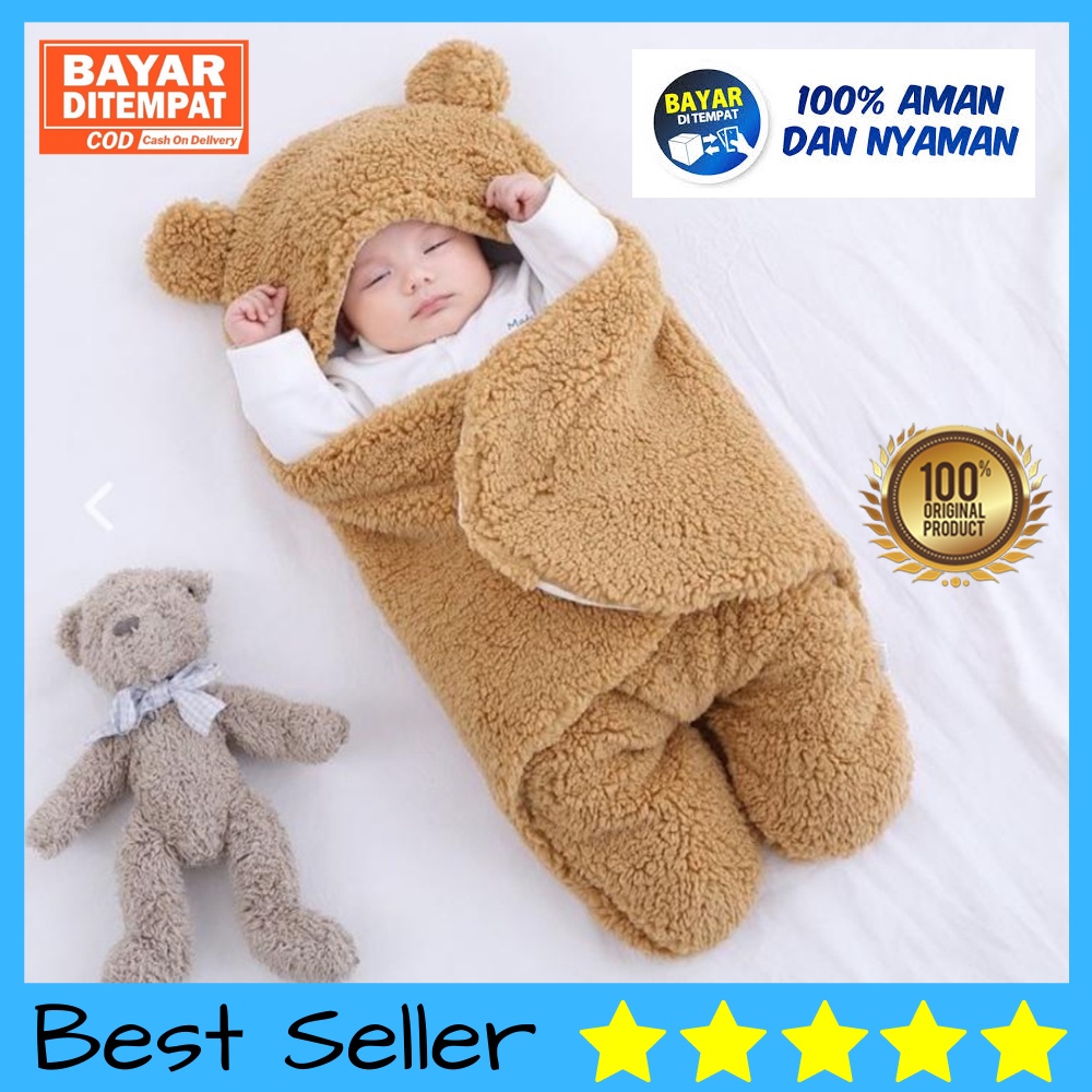 Selimut Bedong Bayi Blanket Instan Karakter Bahan Bulu Korea Lembut Terbaru 2022