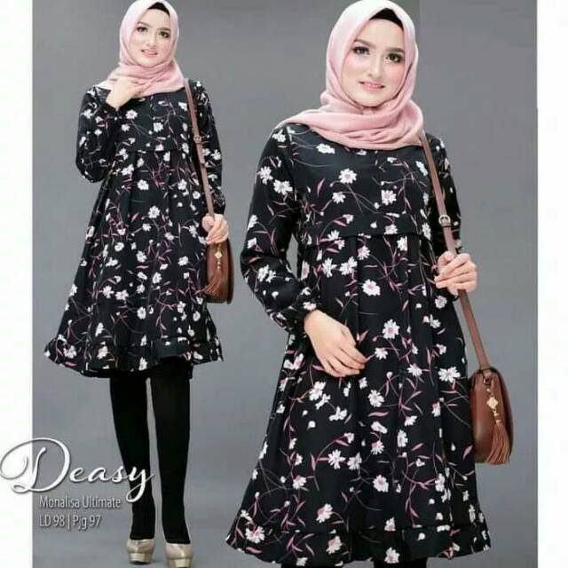 Tunik deasy wanita muslim best seller atasan remaja/baju lebaran
