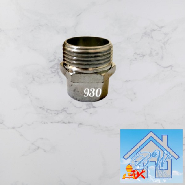 SOK KRAN DRAT LUAR DALAM 1/2" INCH LUAR 3/4" INCH KUNINGAN CROME NEKEL