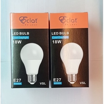 Lampu Bohlam Led bulb eclat 18 watt 18W Putih CDL / kuning warmwhite - Putih