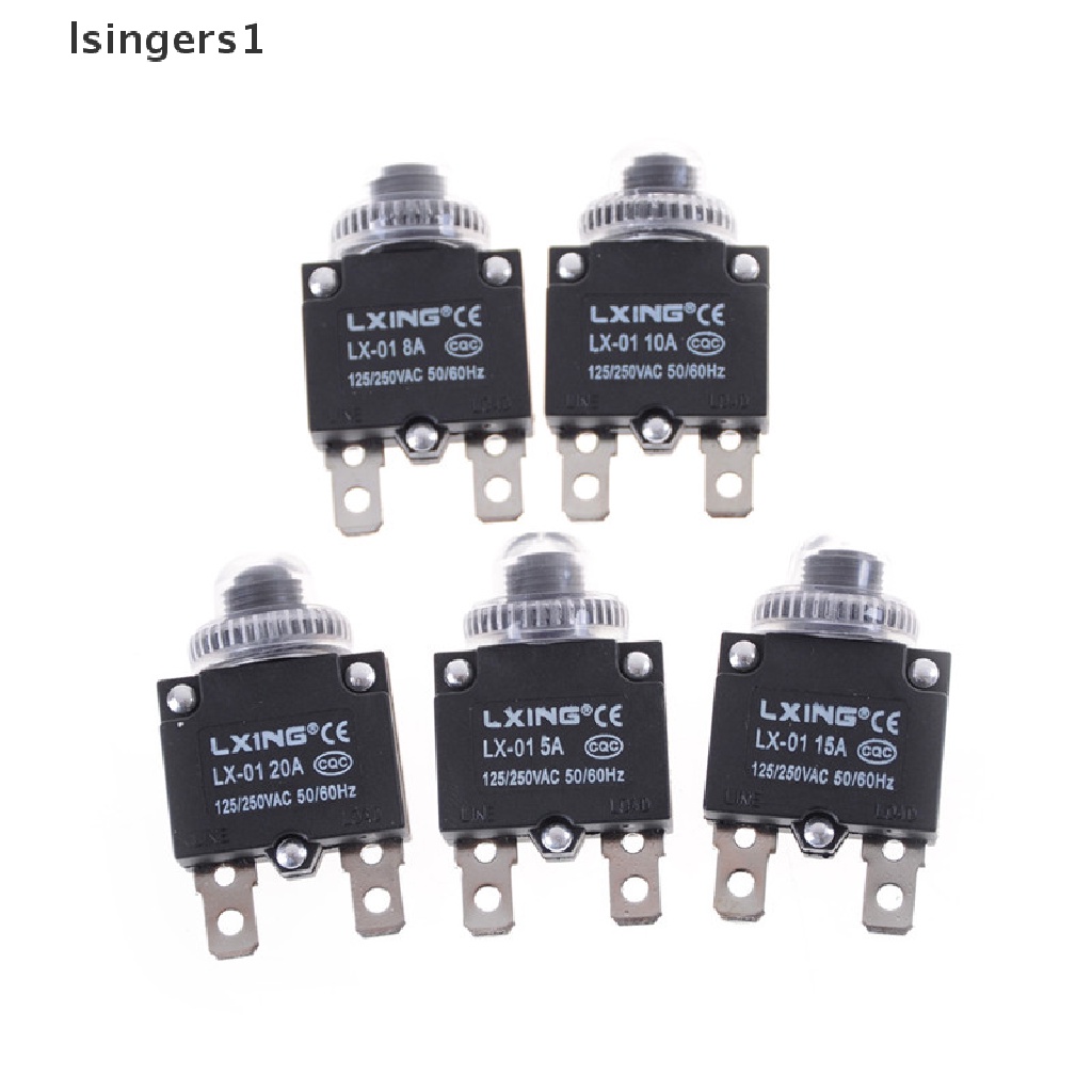 (lsingers1) 1 Set Saklar thermal Pelindung overload + Tombol Tekan + cover Anti Air