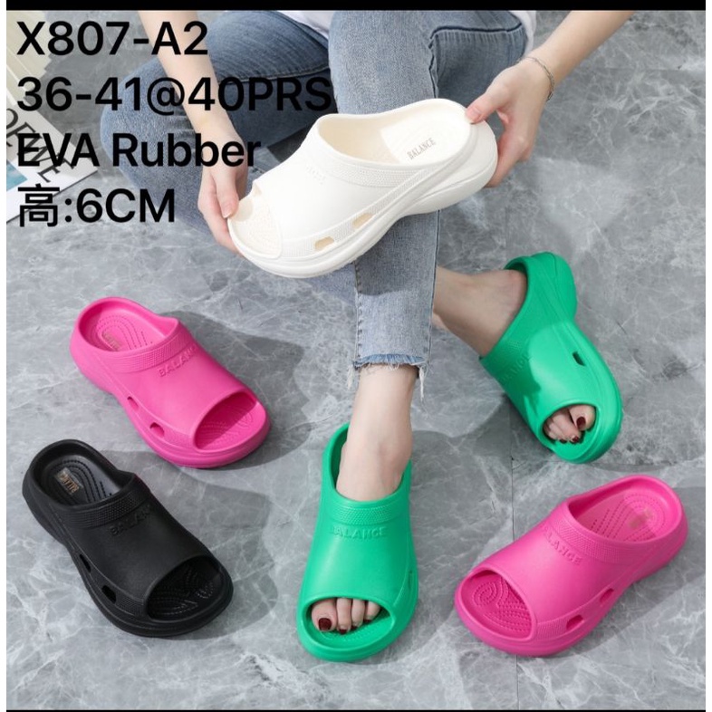 X807-A2 Sandal Fuji / Sandal Jelly Wedges Nagita Slavina Balance Import High Quality Fashion