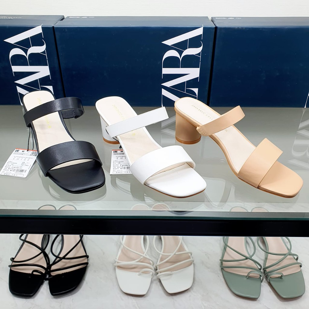 Sandal Wanita Branded Sendal Zara 890  Heels 7cm Sepatu Perempuan