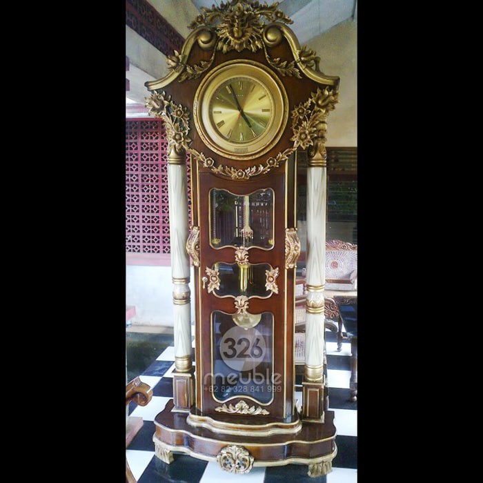 Almari Jam Hias Jati - Lemari Jam Hias Jati Mebel Jepara