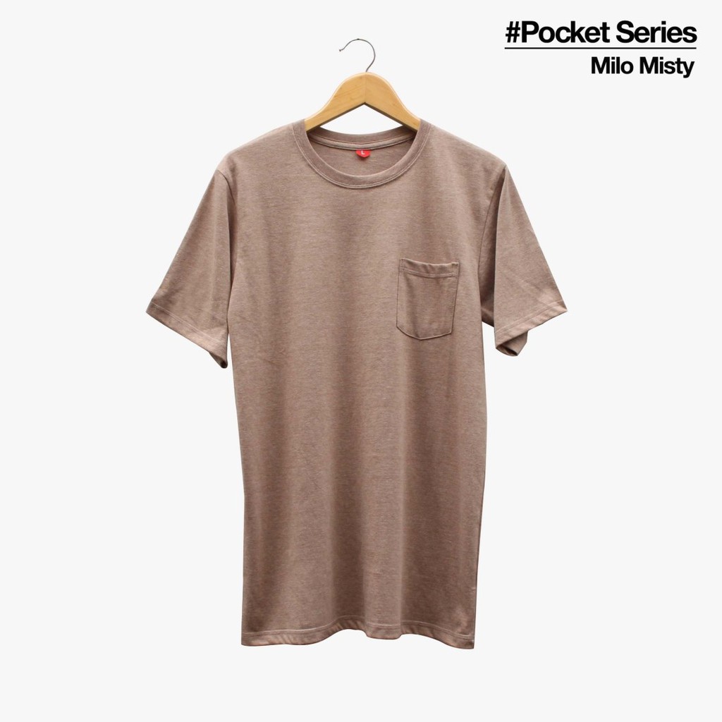 Kaos Pocket Pria – Milo Misty | Kaos Saku Pria – Milo Misty