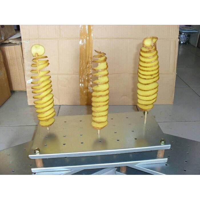 Display Kentang Goreng Ulir Spiral, Contoh Tempat Pajangan, Sotang  Berkualitas