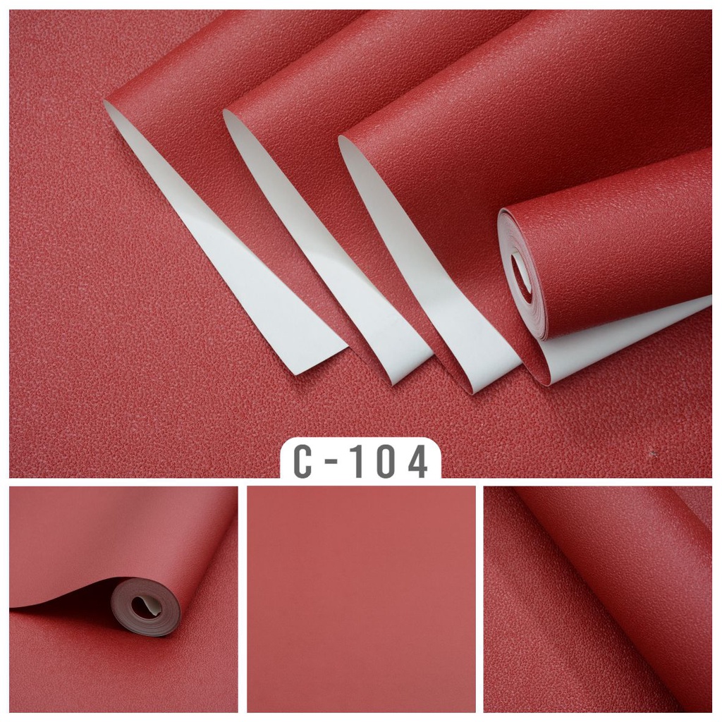 wallpaper dinding warna polos kode C buku 3 termurah C-104-C-121