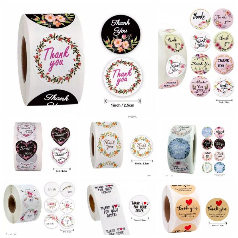 

STIKER THANK YOU MOTIF Q-Y DIAMETER 2.5CM ECERAN TERMURAH