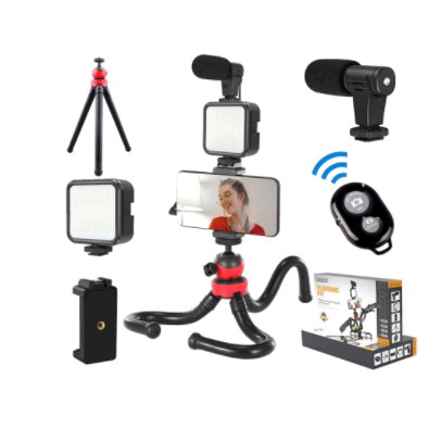 KIT-04LM Vlogging Kit Combo 5 Item for Video Vlogging Tripod