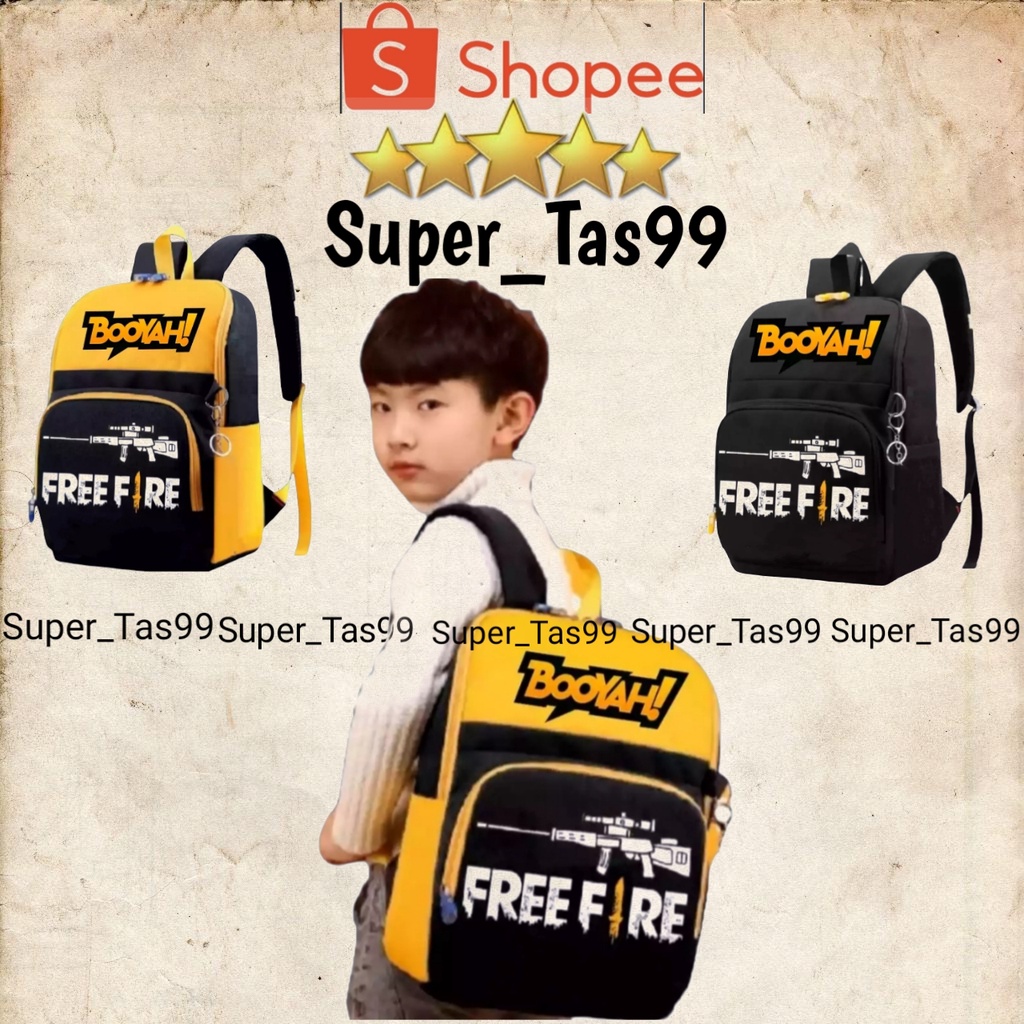 ST99_Tas Ransel Anak Sekolah Karakter Terbaru 2022 - Tas Rasnel Sekolah Kasitas Besar - Ransel Motif Free Fire