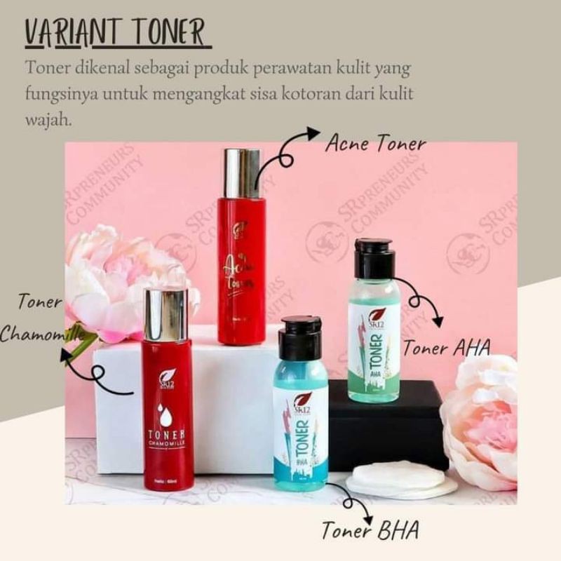 TONER SR12 CTMP CHAMOMILE ACNE AHA BHA DAILY SKINCARE EXFOLIASI
