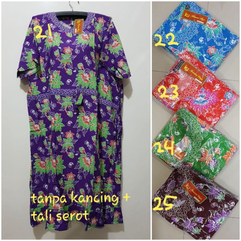 YULI - DASTER LUPITA JUMBO LD 125 CM PB 110 CM BATIK KENCANA UNGU LABEL COKLAT ( KUC )