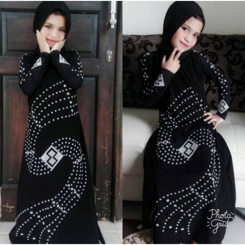 GAMIS ABAYA SYAR’I ANAK HELWA MERAK SWAROVKSY CANTIK MURAH COD