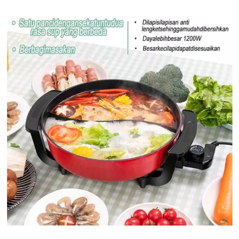 Panci Sukiyaki Hotpot Dual Electric / Han River Panci Suki Elektrik