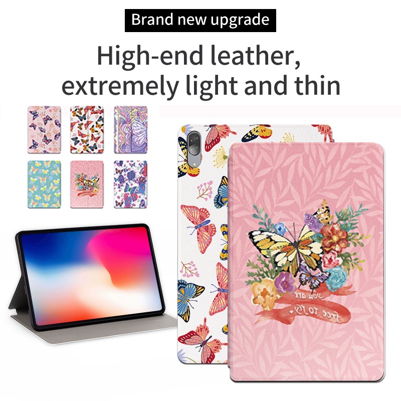 Untuk Lenovo Tab P11 11 &quot;TB-J606F TB-J606N Tablet Flip Casing P11 Plus TB-J607F TB-J607N Leather Case P11 Pro 11.5&quot; TB-J706F TB-J706N Fashion Fancy Color Butterfly Stand Cover