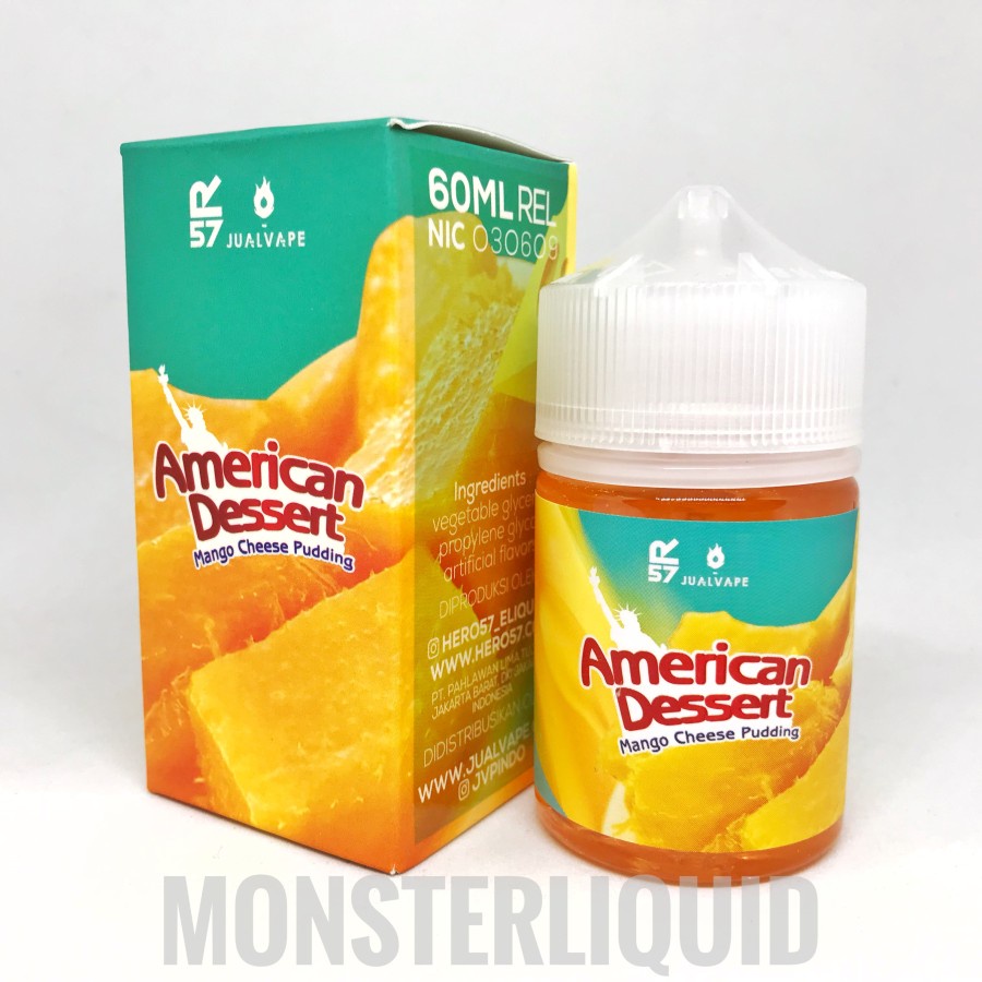 AMERICAN DESSERT V3 MANGO CHEESE PUDDING BY R57 X JVP 3MG 60ML