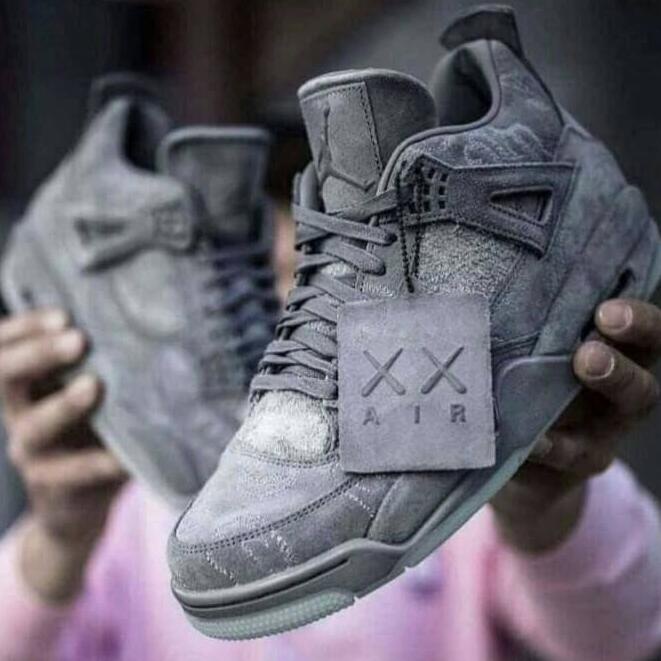 Sepatu Nike Air Jordan 4 KAWS Retro Cool Grey Premium Original Sneaker
