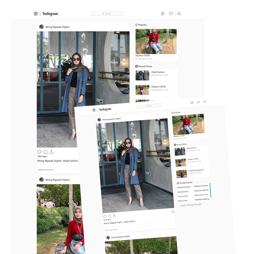 Blogger Template Mirip IG Keren untuk Blog | Template Blogspot