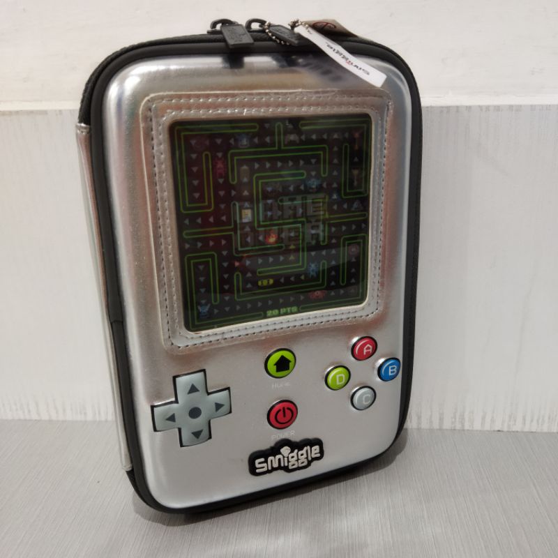 ori original smiggle pencil case holographic kotak tempat pensil anak hadiah kado gameboy hardtop