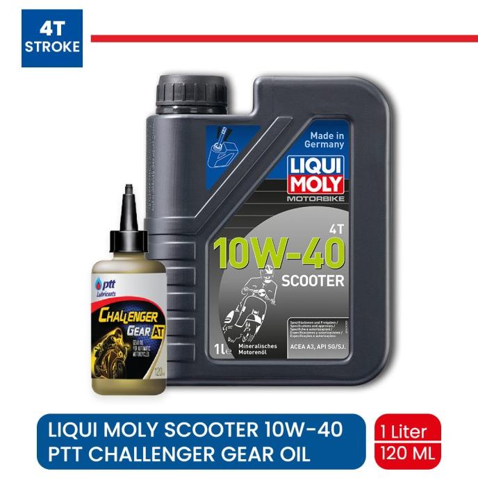 TERMURAH  Oli Matic Liqui Moly Scooter 10W-40 dan PTT Challenger Gear Oil
