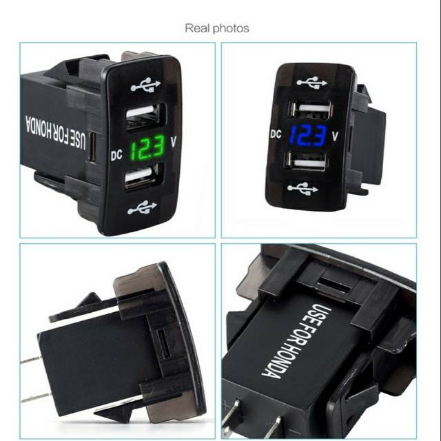 Charger hp voltmeter untuk semua mobil honda