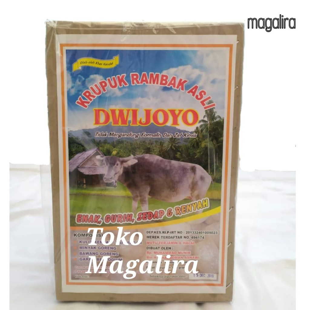 

Kerupuk Rambak Kerbau Matang Khas Kota Kendal Merk Dwijoyo 500 Gram