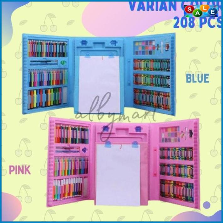 

✅Price Crayon pensil warna Anak Set Isi 208 Pcs Pensil Warna Alat Lukis Set Crayon pensil warna