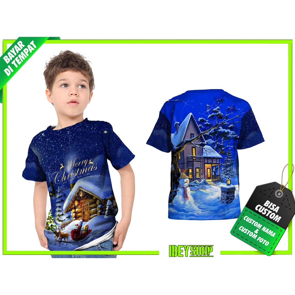 Tshirt Kaos Baju Anak NATAL MERRY CHRISTMAS 2021 14 Fullprint Sublime