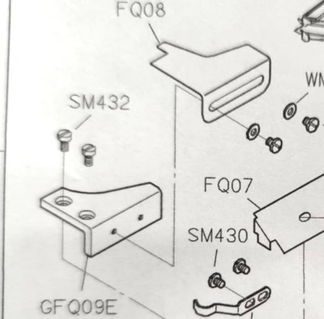 SM432 Asli Siruba Baut Corong Kaki Kam - Mesin Jahit Kamkut / Overdeck Siruba F007