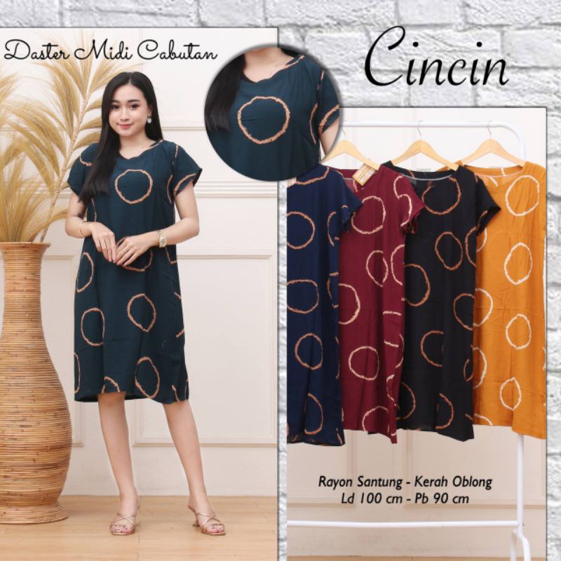 Daster midi/Daster Panjang Selutut Busui Kekinian Non Ruffle