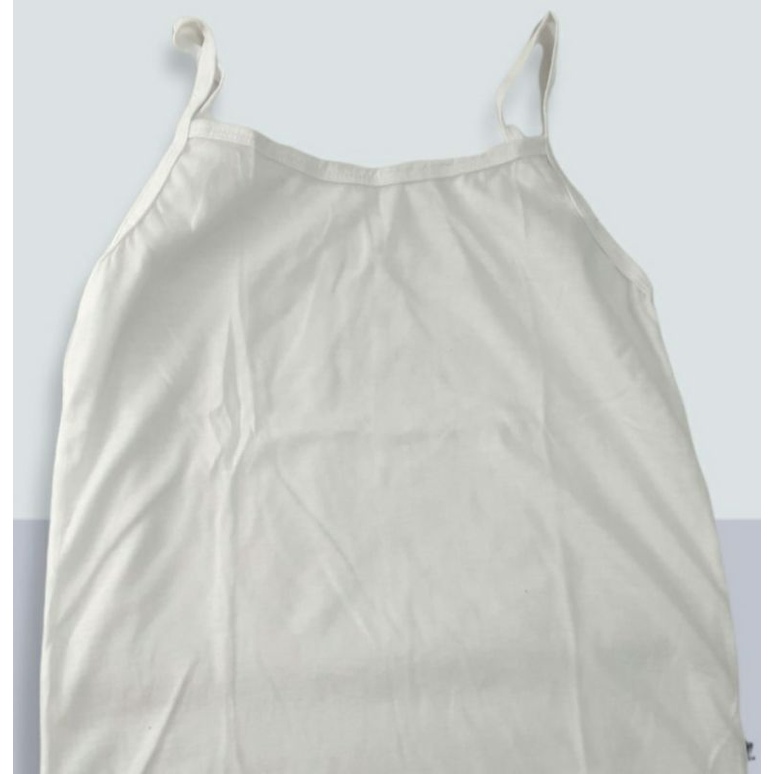 Tangtop/Tank top Kaos dalam Singlet Cewe Perempuan Dewasa size M - XXL bahan adem berkualitas-Putih