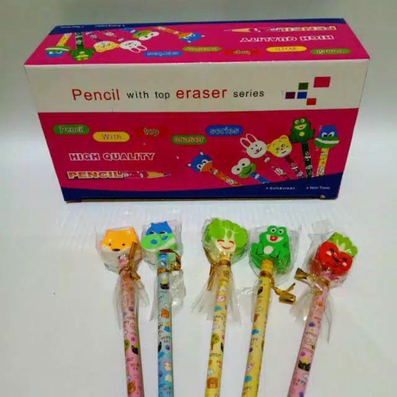 

promo Februari! Pensil dan penghapus 3D lucu